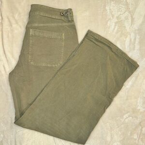 American Eagle Outfitters Olive Wide Leg Pants